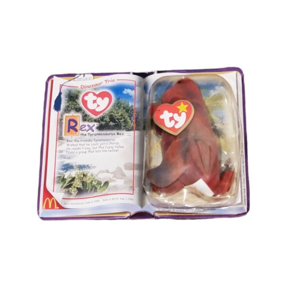 Ty Toys Ty Beanie Mcdonalds Dinosaur Trio Rex The